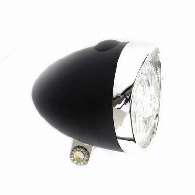 Koplamp Edge Retro 3 Led incl. batterijen - zwart/chroom (werkplaatsverpakking)