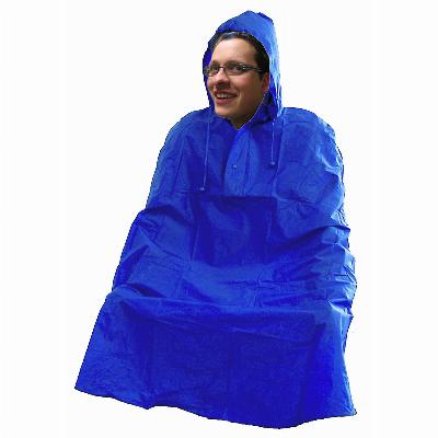 Regenponcho groot volwassen - assortiment geel en blauw