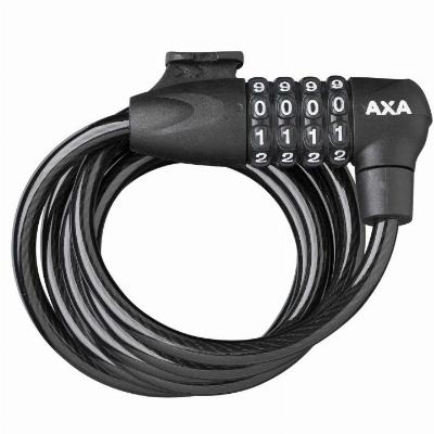 Spiraalkabelslot AXA Rigid Code 180/8 met framehouder - zwart (op kaart)