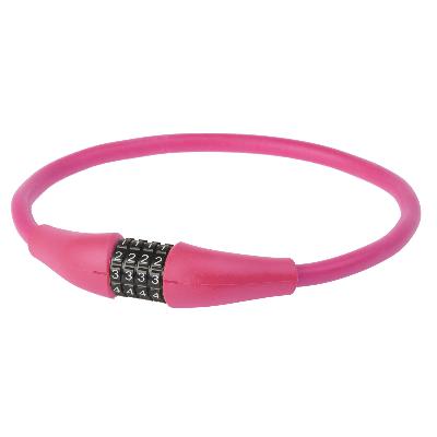 Kabelcijferslot M-Wave Silicon 900*12mm Pink