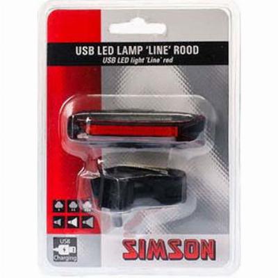 Simson USB LED lamp ''Line'' 20 LED's 3 Lux - rood