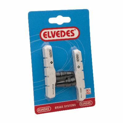 Remblokset Elvedes V-brake 72 mm - wit (op kaart)