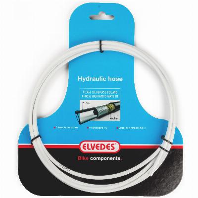 Hydraulische leiding Elvedes met PTFE voering en kevlar protectie - wit (3 meter op kaart)