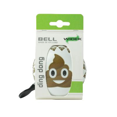 Fietsbel Widek Ding Dong Emoticon Poo (op kaart)