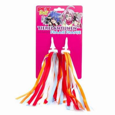 Streamers voor handvat Pex Kids - blauw / satijn / oranje / rood