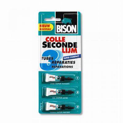 Bison Secondelijm Super Compact - 3 tubes á 1 gram