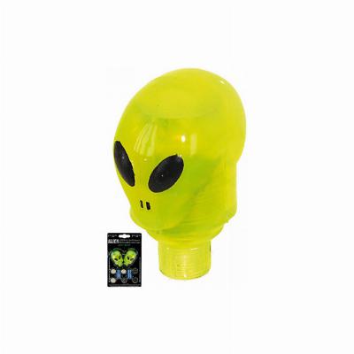 VENTIELDOP (SET) ALIEN-GROEN MET LED Incl. batterijen