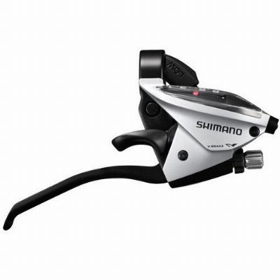 Shifter-/remhendel SHIMANO ST-EF510 rechts 9 speed - v-brake 2-vingers - zwart/zilver