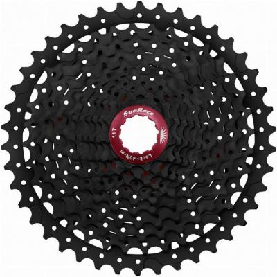 Cassette Sunrace CSMX8 - 11 speed 11-42T - zwart / rood