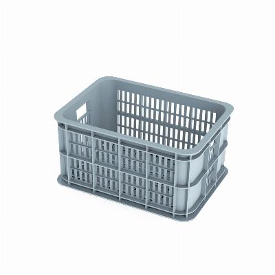 Fietskrat Basil Crate small 25 liter - silver cloud