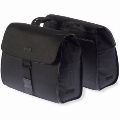 Basil Noir Double Bag dubbele fietstas 38 liter - zwart