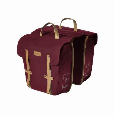 Dubbele Tas Basil Portland-Slimfit 29-liter Dark Red