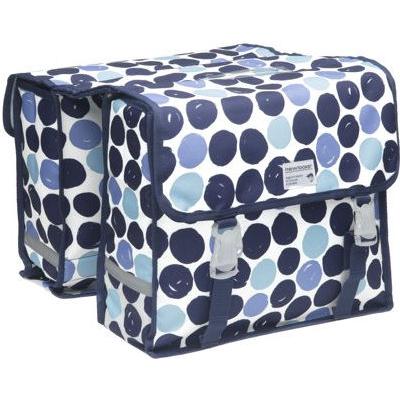 New Looxs Dubbele Fietstas Fiori Double - Dots Blue - 30Ltr