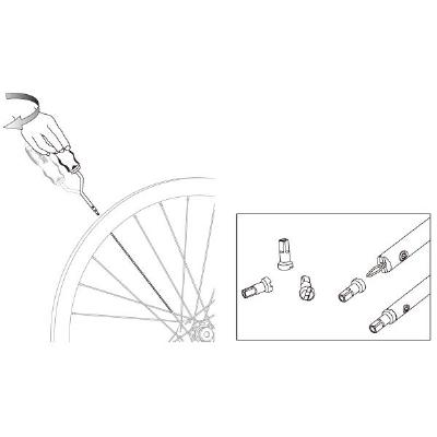 Verdraaibare spaaknippelspanner IceToolz 12S5 voor hoge velgen