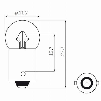 Lamp Edge 6V 0.05 E10 Fiets achterlicht (2-stuks)