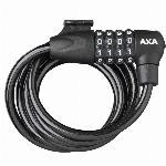 Spiraalkabelslot AXA Rigid Code 180/8 met framehouder - zwart (op kaart)