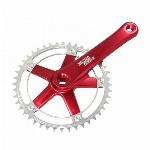 Crankstel 44-T Fixie Rood-Anodised