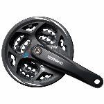 Crankstel SHIMANO Altus FC-CM311 7/8V - 48/38/28T met kettingrand - zwart