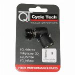 CO2 patroon adapter QT Cycletech voor Presta / standaard ventiel