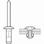 Popnagel Masterfix M4*8 (100 stuks)