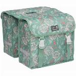 Dubbele fietstas New Looxs Fiori Midi Double - Zarah groen