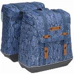 Dubbele fietstas New Looxs Alba Double - 34 ltr. - Folla blauw