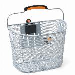 Fietsmand New Looxs Toscane Turnlock staal - 19 ltr. - zilver