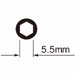 Spaaknippelsleutel IceToolz 12C3 voor 5,5 mm (zeskante) nippels